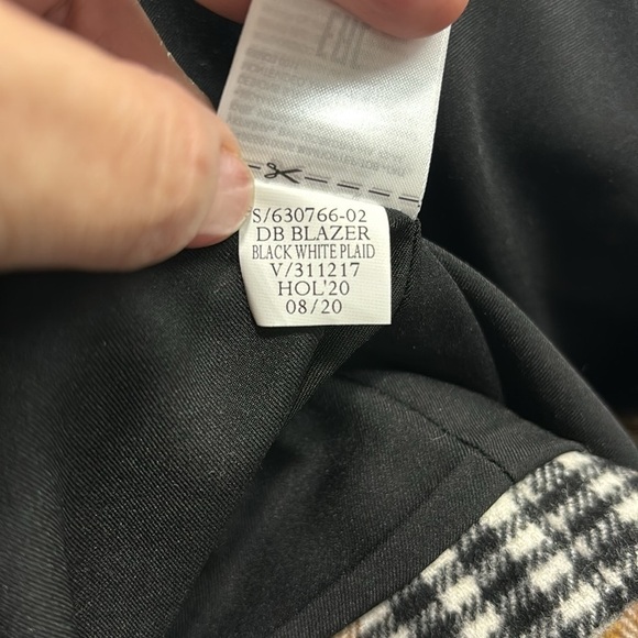 Gap double breasted plaid wool blend blazer size 2 - Picture 7 of 8